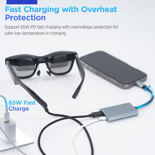 HiBloks USB-C AR Hub and Charging Adapter for Switch 2 and AR Glasses