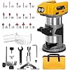 Cordless Brushless Router Compatible with Dewalt 20V MAX Battery