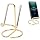 Gold Metal Phone Stand for Desk, One-piece Construction
