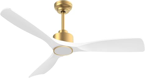 OFANTOP 52 Inch Modern White Gold Smart Ceiling Fan with Light and Remote