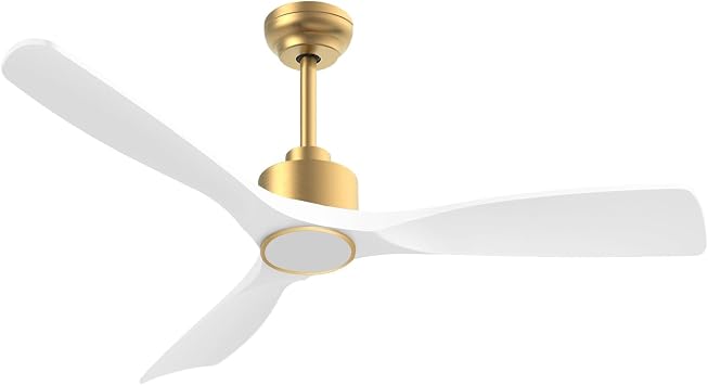 OFANTOP 52 Inch Modern White Gold Smart Ceiling Fan with Light and Remote