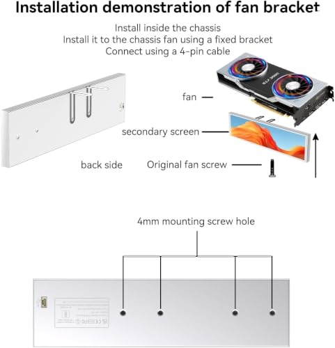 9.16" Computer Temp Monitor, FHD 1920x462 PC Sensor Panel One-Cable Connection(No HDMI Needed), Stretched Bar LCD Dynamic Theme Supported, IPS Mini Secondary Screen for CPU RAM HDD Data, Windows Only