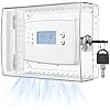TRJ Thermostat Lock Box with Key, Large Thermostat Cover with Lock for Thermostat on Wall, AC Control Lock Box Cover with Key, Air Conditioner Lockbox Fits Thermostats 5" H x 6" W or Smaller