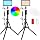 2 Packs RGB LED Video Light with Tripod Stand/White Filters