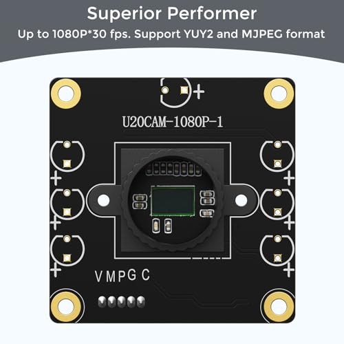 1080P USB2.0 UVC Camera, 130° Wide Angle Camera, Plug & Play for PC, Raspberry Pi, Jetson Nano and SBCs. Support Windows, Linux, Android and Mac OS.