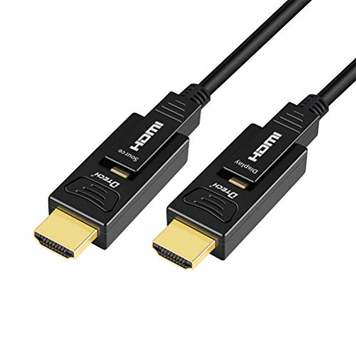 DTECH Fiber Optic HDMI Cable 100 Feet 4K 60Hz 444 Chroma Subsampling 18Gbps High Speed Ultra HD 100ft Micro HDMI to Standard HDMI Cord Removable Ends Compatible with TV Projector Computer Monitor - Image 5