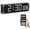 WiFi Clock with NTP Sync, LED Table Clock WiFi with Seconds Display,Custom NTP Address, Disable Leading Zero, Adjustable Brightness,Perfect Desk Gadget