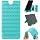 Flexible Silicone Aluminum Phone Holder Tablet Stand with Charging Port Design, Foldable Airplane Laptop/Phone Stand for Home Office Travel (Tiffany)