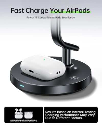 3-in-1 Charging Station for Apple Devices, Qi2.2 25W MagSafe /45W Adapter