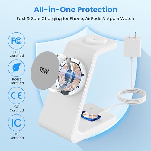 Magnetic Wireless Charging Station for iPhone: 3 in | Wireless Charger - Image 6