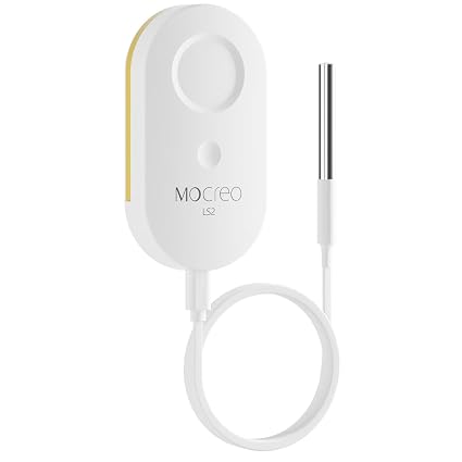 MOCREO LS2 Long Range Thermometer Freezer Alarm, IP67 Waterproof Probe, App Email Alert, 2 Years Data Logging, Remote Temperature Sensor for Refrigerator, RV, Hot Tub (H5Pro or H6Pro Hub Required)