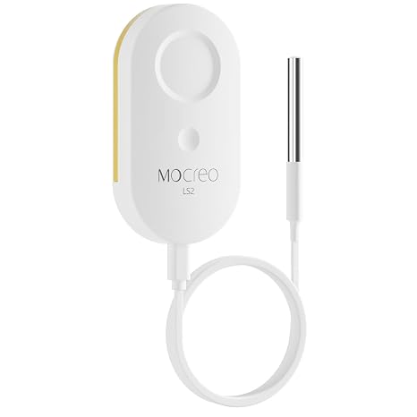 MOCREO LS2 Long Range Thermometer Freezer Alarm, IP67 Waterproof Probe, App Email Alert, 2 Years Data Logging, Remote Temperature Sensor for Refrigerator, RV, Hot Tub (H5Pro or H6Pro Hub Required)