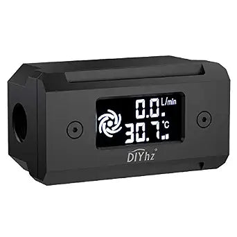 G1/4 Aluminum Alloy Shell LCD displaydigital Display Flow Thermometer Temperature Indicator CPU Temperature Monitor