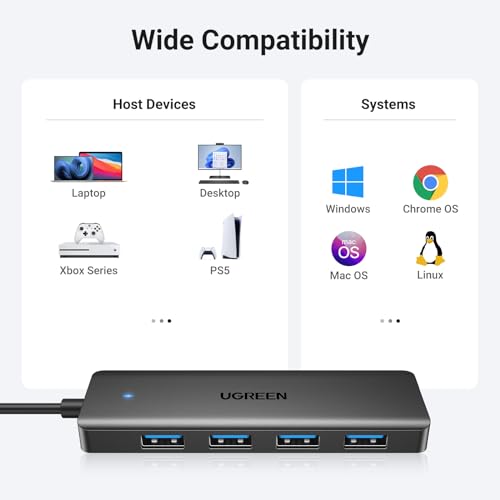 UGREEN USB 3.0 Hub, 4 Ports USB A Splitter Ultra-Sli | Computer Access - Image 6