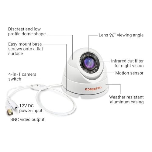 TIGERSECU 1080P Metal Wide Angle Dome Security Camer | Smart Home - Image 7