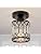 Crystal Black Ceiling Lights Modern Semi Flush Mount Ceiling Light Fixture,Farmhouse Rustic Chandelier for Entryway Porch Aisle Corridor Balcony