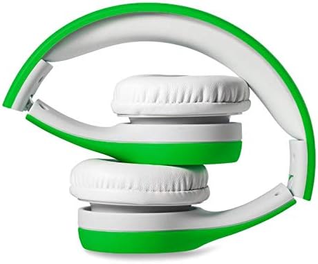 Kids Headphones, Two Audio Port for Sharing, Headphones for kids with mic & Volume Limiting, Baby Children Toddlers Boys Girls Laptop Tablet Class travel school use（green