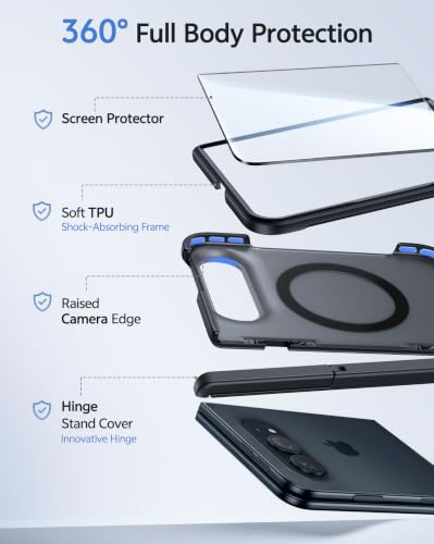 FNTCASE for iPhone Duo Case: with Kickstand Hinge Protection Shockproof - Image 7