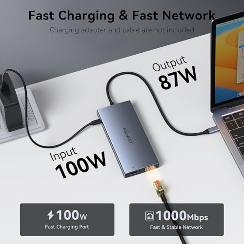 USB C Docking Station Dual Monitor, ABIWAZY 15 in 1 | Computer Accesso - Image 7