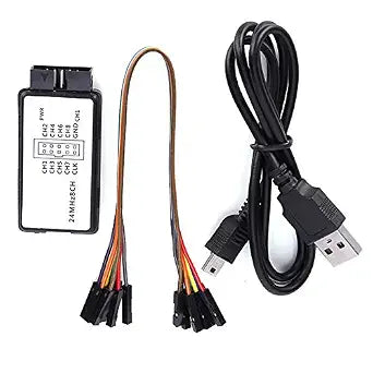 USB Logic Analyzer, Logic Analyzer USB Logic Analyzer Device with Cables 5MHz 24M 8 Channel UART I2C SPI Debug, Logic Analyzers