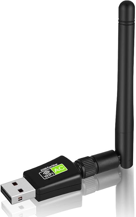 Driver Free USB WiFi Adapter for PC,600Mbps Speed with High Gain Antenna