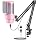 VCOM Gaming USB Mic Pink,Condenser Dynamic Boom Arm Mic for Podcasting,Streaming, with Boom Arm Stand,Quick Mute,Pop Filter,RGB Indicator,Shock Mount,Rotate gain Button, Compatible with PS4/5/PC