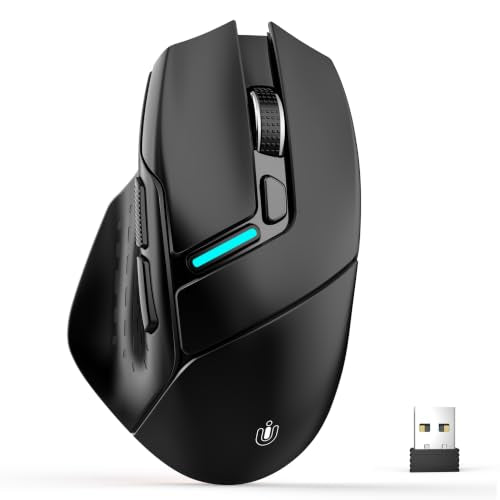 Uineer Wireless Mouse, Tri-Mode Bluetooth Mouse, USB-A Wired and 2.4G,