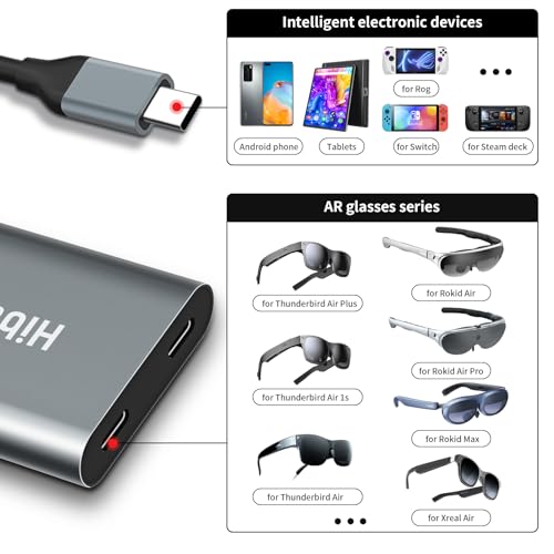 USB-C Charging Adapter Suitable for AR Smart Glasses