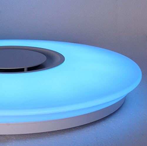 Premium Ceiling Lights with Bluetooth Speaker 19.7-inch 36W, Dimmable 95-265V Modern Smart Home Party Light, Brightness and Music via Phone APP (Remote Includes)