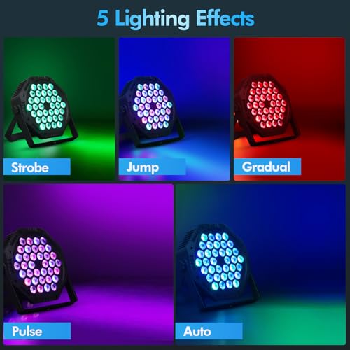 Rechargeable LED Par Can Lights, RGB Battery Powered Stage Uplights with Sound Activated Remote & DMX Control for Festival Event Wedding Bar Church