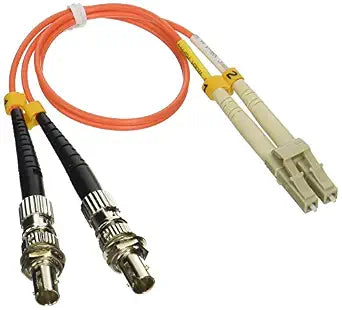 Ultra Spec Cables 1ft Fiber Optic Adapter Cable LC (Male) to ST (Female) Multimode 62.5/125 Duplex