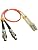 Ultra Spec Cables 1ft Fiber Optic Adapter Cable LC (Male) to ST (Female) Multimode 62.5/125 Duplex