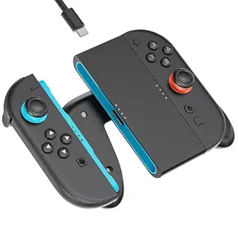 Controller Grip for Switch 2 , OLCLSS Grip for Nintendo Switch 2 J0ycon with Magnetic Charging and Type-C Fast Charge, Compatible with Nintendo Switch 2 J0y-con Grip Durable ABS for Comfortable Gaming-Black