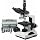 AmScope T490A-PCT Compound Trinocular Microscope with Phase-Contrast Turret, WF10x and WF16x Eyepieces, 40X-1600X Magnification, Brightfield/Darkfield, Halogen Illumination, Abbe Condenser, Double-Layer Mechanical Stage, Sliding Head, High-Resolution Optics