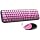 MOFII Wireless Keyboard and Mouse Combo, Compact Small Keyboard with Large Print, 2.4GHz Retro Typewriter Keyboard, Quiet Click Mouse for PC, Laptop, Desktop, Windows (Black Pink Gradient)