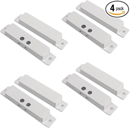 4 Sets NC Wired Door Alarm Magnetic Contact Sensor with Double Side Tape