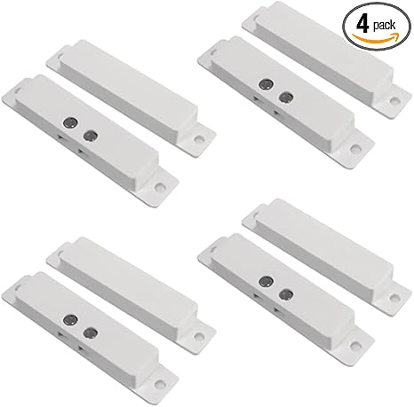 4 Sets NC Wired Door Alarm Magnetic Contact Sensor with Double Side Tape