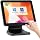 MUNBYN 15-inch POS Touch Screen Monitor, True Flat Seamless POS Monitor, Heavy-Duty Metal Stand, HDMI/VGA Capacitive Screen Display for Retail Restaurant, Bar, No Driver Required, 2Y Protection