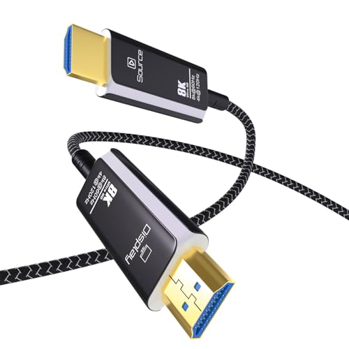 MMOBIEL HDMI 8K Fiber Optic Cable 10ft 48Gbps Ultra High Speed – 8K@60Hz, 4K@120Hz, Dynamic HDR, ARC/eARC, HDMI 2.1, HDCP 2.2/2.3 – Active Optical Cable (AOC) for PS5/Pro, Xbox, TV, Projector - Image 1