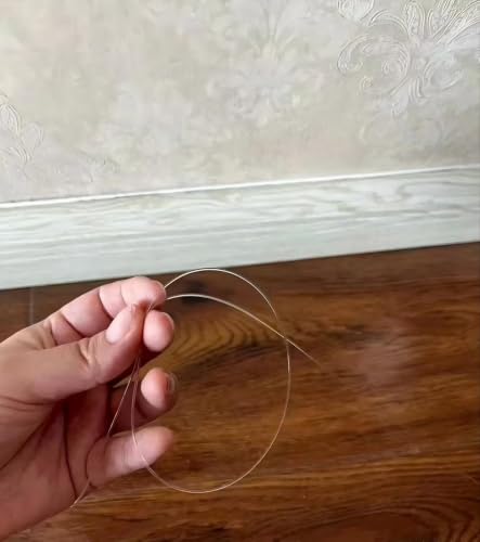SC-SC UPC Single Mode Invisible Flat Fiber Optic Cable 20M, Insertion Loss ≤0.3dB, Return Loss ≥50dB Ultra Thin Wall Hidden FTTH Internet Cord with 20Pcs Clear No-Drill Adhesive Cable Clips