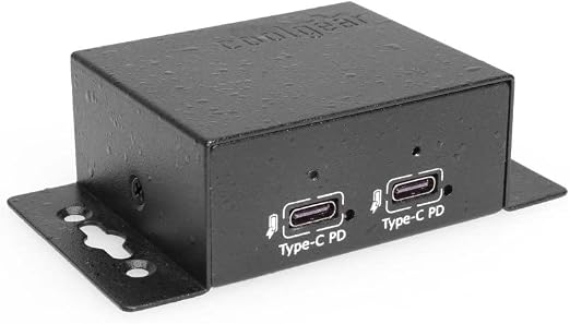 Coolgear ChargeIt! Mini 200W Type-C PD Charger - Dual 100W Ports, Fast Charging, Screw Lock Compatible