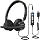 Wired Headphones with Microphone for PC, On-Ear Computer Laptop