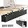 [Upgraded] Large Under Desk Cable Management Tray, Cinati Cable Management Under Desk No Drill, 28.4" Fabric Cord Hider for Wire Organizer, Cord Organizer for Office, Home - Supports Up to 30lbs Black