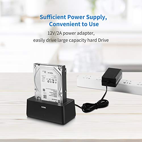 SSK USB 3.0 to SATA Hard Drive Docking Station Adapter for 2.5/3.5" HDD SSD