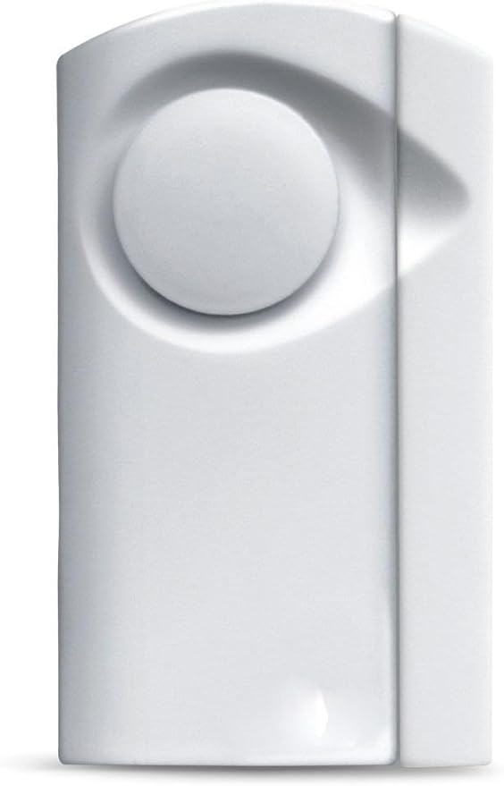 Newhouse Hardware DSCHM Door Alarm Sensor for Door Opening, Kids and Elders Safety, Burglar Alert, White, 1-Pack