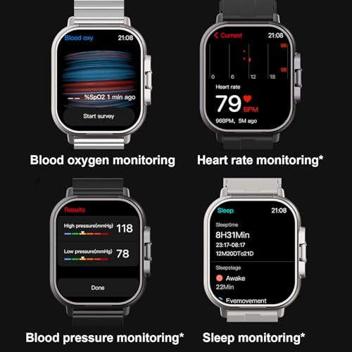 Smart Watch with Earbuds, 2.01" HD Screen Fitness Watch, 2 in 1 Smartwatch with 100+ Sport Modes Fitness Tracker, Sleep/Heart Rate/Monitor Pedometer for iOS & Android, Black