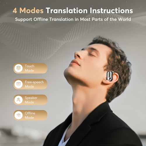 AI Translation Earbuds-198 Languages, Sport Open Ear Translator Earphones