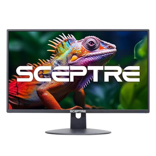 Sceptre 24-inch Prime Monitor Thin 1080p LED Monitor 99% sRGB 2X HDMI VGA Build-in Speakers, Machine Black (E248W-19203R 2025 Series)