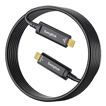 Fiber Optic USB C Cable 65ft,10Gbps HighSpeed Data Transfer