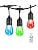 24FT Solar Outdoor String Lights, 12 Shatterproof Edison LED Bulbs, Dimmable RGB Color Changing Patio Lights Waterproof with Remote. for Patio Decor, Garden, Yard, Party, Bistro
